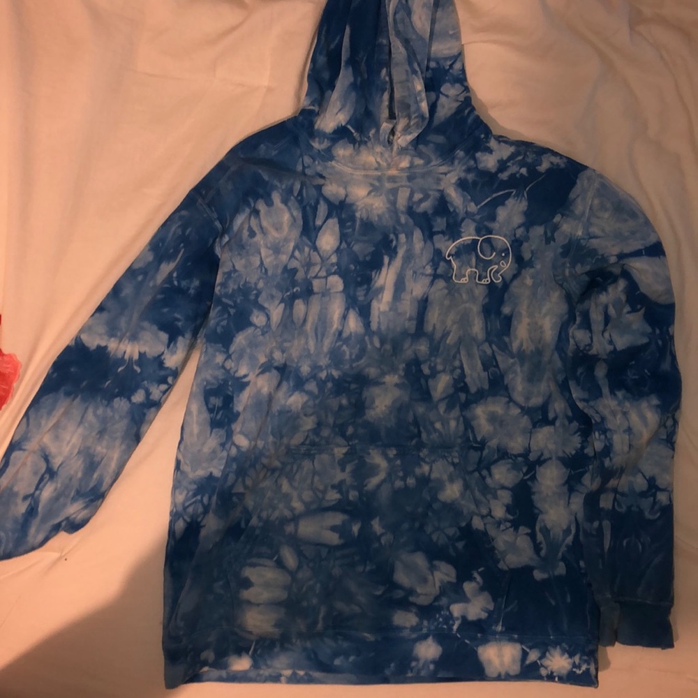 Blue Tie Dye Ivory Ella Hoodie